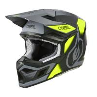 Oneal Шлем кроссовый 3Series Neon Vision V.24 серый/желтый в Туле