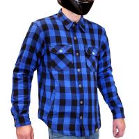 MCP Моторубашка мужская Rebel Full kevlar, черно-светло синий в Туле