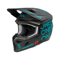 Oneal Шлем кроссовый 3Series Static черный/бирюзовый в Туле