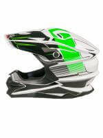 AIM Шлем кроссовый JK803 White/Green в Туле