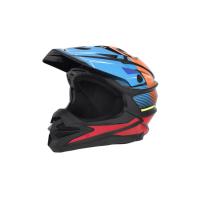 Desment Шлем кроссовый Raptor Black-Blue-Orange graphic в Туле