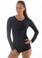 Brubeck Футболка женская дл.рукав Comfort Wool Черный в Туле