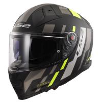 LS2 Мотошлем FF811 Vector II Tron матовый черно-желтый в Туле