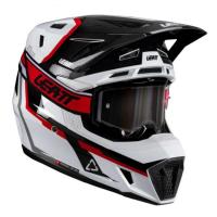 Leatt Шлем кроссовый  7.5 V26 White-Red + очки Velocity 4.5 в Туле
