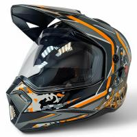AIM Шлем кросс/эндуро JK802S Orange/Grey/Black в Туле