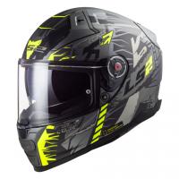 LS2 Мотошлем FF811 Vector II Techbot матовый серо-желтый в Туле