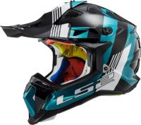 LS2 Мотошлем MX700 Subverter Evo Max Черно-бирюзовый в Туле