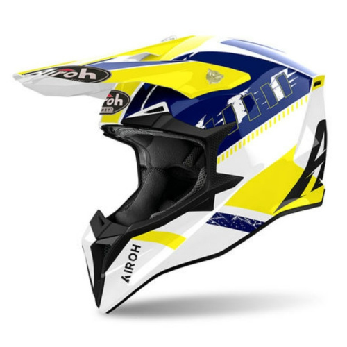 Airoh Мотошлем Wraaap Feel Yellow/Blue Gloss в Туле