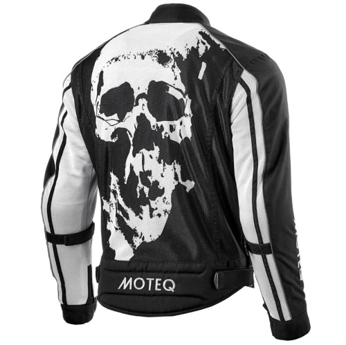 Moteq Мотокуртка текстильная сетка Rebel Черно-белая в Туле