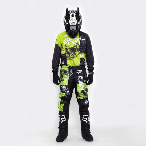 Grom Штаны кроссовые MX Religion lime в Туле