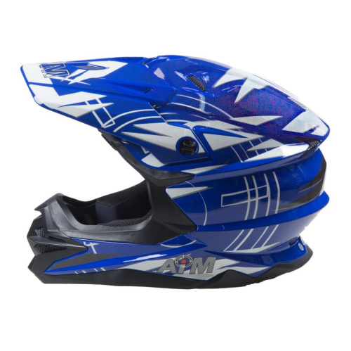 AiM Шлем кроссовый JK803S Blue/White в Туле