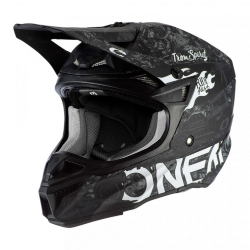 Oneal Шлем кроссовый 5Series Polyacrylite Черный/Белый в Туле